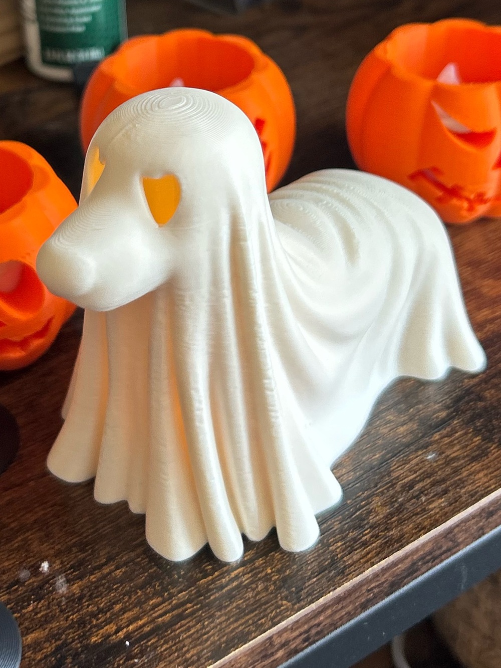 White Ghost dachshund Dog Figurine Halloween Home Accent
